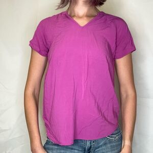 Women's Old Navy Flowy Blouse Short Raglan Sleeves Oversized Top XS